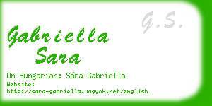 gabriella sara business card